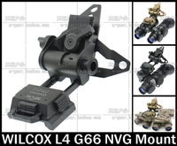 鋁CNC Wilcox刻字L4G66 PVS15 18 31夜視儀戰術頭盔翻斗車支架