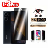 1-3Pcs Privacy Tempered Glass Screen Protector for Vivo U3 U10 U3X Y19 Y9S Z1X Z5 V25E V17 Neo IQOO Pro Neo 855 plus Anti-Spy
