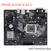 For ASUS PRIME H310M-K R2.0 Motherboard H310 32GB LGA 1151 DDR4 Micro ATX Mainboard 100% Tested Fast Ship