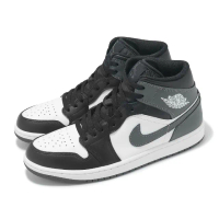 【NIKE 耐吉】休閒鞋 Air Jordan 1 Mid Iron Grey 男鞋 鐵灰 黑 AJ1 中筒(DQ8426-001)