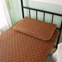 Breathable Rattan Bed Mat Summer Cool Sleeping Mats Non-slip Mattress Covers Protection Pad Foldable Woven Sheet Queen King Size