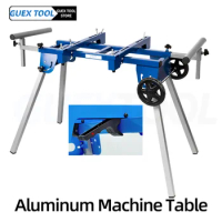 Aluminum Saw Table Woodworking Table Mobile Portable Stand Miter Saw Stand Foldable Easy to Carry Extendable 2 Meter Long