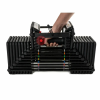 PowerBlock PRO 100 EXP 可調重及加重包膠啞鈴 PowerBlock PRO 100 EXP 可調重及加重包膠啞鈴 5-40磅, 一件裝 - TPU 握把