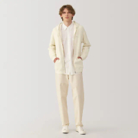 【MUJI 無印良品】MUJI Labo男傳統編織裏毛拉鍊連帽外套(共3色)