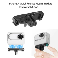 for Insta360 Go 3 Magnetic Quick-Release Adapter Mount Aliminum Alloy Double Locked Magetic Mount for Insta360 Go3 Accessory