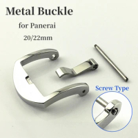 Solid Stainless Steel Buckle Polished Clasp 20 22mm for Panerai Screw Type Pin Buckle for Rubber Watch Strap Buckle Replacement