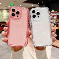 Ins Korean Cute Jelly Clear The Soap Phone Case For Samsung Galaxy S23 Ultra S22 Plus S21 Oval Shockproof Silicone Cover Funda S