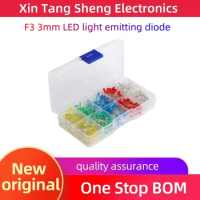 F3 3mm LED light emitting diode box 500 light emitting tubes 100 per color 5 colors a total of 500PCS