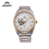 【ORIENT 東方錶】SEMI-SKELETON系列 藍寶石鏤空機械錶 鋼帶款 金色 40.8mm(RA-AR0001S)