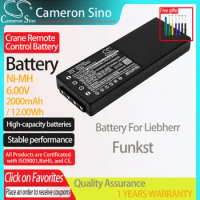 CameronSino Battery for Liebherr Funkst Crane Remote Control battery 2000mAh/12.00Wh 6.00V Ni-MH Black