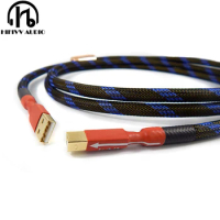 USB A To USB B Cable Of Alpha 4N OFC Wires Audio DAC Amplifier Type A to Type B HIFI Data Cable