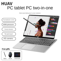 HUAV 2024 all-new Intel N95 touch screen 360 ° flip touch PC tablet 2-in-1 computer with stylus 12GB LPDDR5 2TB SSD Windows10 11