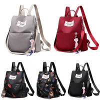 NoEnName-Null Women Oxford School Backpack Waterproof Anti-theft Casual Travel Shoulder Bag Handbag （Pendant Doesn't Include）