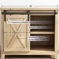 24-82 Inch Super Mini Cabinet Sliding Barn Door Hardware Kit Tracks Rollers For Tv Stand Closet Window Wide Door Panel