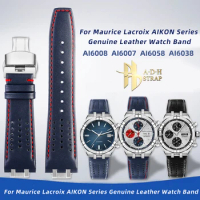 Modified Genuine Leather Watch Strap For Maurice Lacroix AIKON Series AI6008 6038 6058 Men's Watch Band Dedicated Interface 25MM
