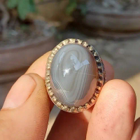 Akik Sulaiman pamor warna grey kehijauan