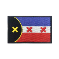Dream SMP flag Patches Armband Embroidered Patch Hook Loop Iron On Embroidery Badge Military Stripe