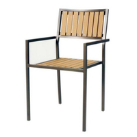 《Chair Empire》塑木椅/戶外椅/庭院椅/咖啡廳椅/公園椅/陽台椅/走廊椅/扶手椅/鋁合金塑木方背椅