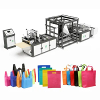 High Speed Full Automatic PP Non-Woven T-shirt Bag D Cut Bag Making Machine for Shopping Bag