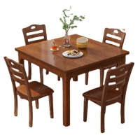 【免運】美雅閣| 四方桌子正方形家用餐桌小戶型客廳飯桌家用實木腿小方桌子餐桌椅