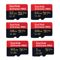 SanDisk Extreme PRO Micro SD Memory Card High-Speed tf Card U3 C10 V30 A2 Memory Card TF Card For 4K Ultra High Definition Video