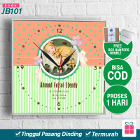 Kado / Hadiah Bayi (Biodata Bayi) Baby Born Jam Dinding Custom Motif JB101 J1
