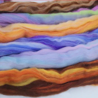 Blended Roving 100g, 24 Colors, Needle Felting Wool, Roving Wool, Merino Mixed Natural Wool Roving for Needle Felting Kit