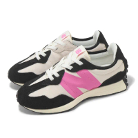 【NEW BALANCE】童鞋 327 寬楦 中童 小朋友 休閒鞋 黑 粉紅 復古 NB(PH327VL-W)