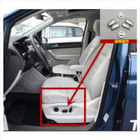 For Volkswagen Touran L 2016-2018 ABS Chrome Car Seat Adjustment Button Decorative Cover Interior Mouldings Trim 6pcs