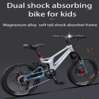 22/20 inch MTB magnesium alloy soft tail children's mountain bike Full Suspension Downhill Bike suitable for older children