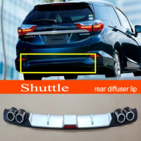 Shuttle ABS Plastic Material Black / Silver Auto Car Rear Bumper Rear Diffuser Spoiler Lip for Honda Shuttle Hatchback