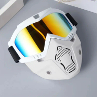 MutiaraMall Jakarta - SYSTECH Kacamata Helm Motor Goggles Mouthpiece UV400 Windproof - DH-161