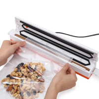 Vacuum Sealer Kitchen Packaging Machine Household Food Film Sealer Vacuum Packer Keep Food Fresh with 10pcs Storage Bags
