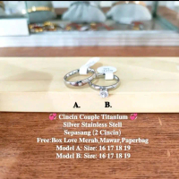 Et 45 COD Cincin couple titanium silver ,  cincin nikah, tunangan dll