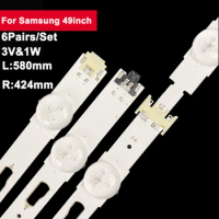 3V Led Backlight Strip Bar for Samsung 49inch Repair of Tv UE49MU6220K UE48J6200 UE49KU6100 UN49KU650 UE49KU6172U UE49mU6100