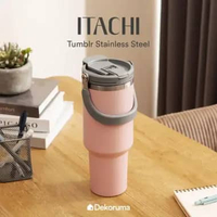 Dekoruma ITACHI Tumblr Stainless Steel / Botol Air Minum / Botol Minum 1 Liter 1200 ml Grey