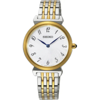 【SEIKO 精工】CS系列 浪漫優雅時尚鋼帶女錶-雙色30mm(SFQ800P1)