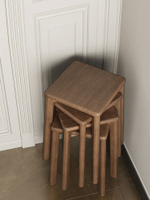 實木高凳 實木凳子家用方凳客廳可收納摞疊板凳餐桌高凳木頭凳子簡約小圓凳【MJ191261】