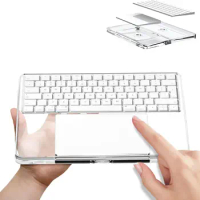 3-in-1 Transparent Acrylic keyboard Stand Tray for Apple Magic Trackpad and Apple Magic Keyboard, Keyboard&amp;Trackpad not Included