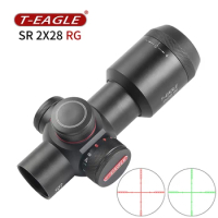 T-EAGLE Hunting Scope SR 2X28 RG Tactical Rifle Scopes Red and Green Illumination Outdoor Sport Air Gun Hunting Sights