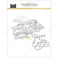 happy He is Risen Easter Morning Sentiments Metal Cutting Dies And Stamps For DIY Scrapbook Stamps Album Craft Card Decoration