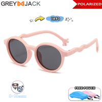Grey Jack Kacamata Hitam Anak Sunglasses Polarized Model Bulat Fashion Anak Laki-laki dan Perempuan 