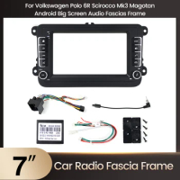 7'' Car Radio Frame for VW Volkswagen Polo/Tiguan/Golf 6 7/Passat/b7/b6/Jetta/Skoda Frame Panel 16Pin Power Cable Canbus Box