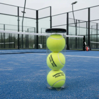BerkahMall Jakarta TaffSPORT PRO Bola Padel Ball Natural Rubber Core Felt Wool 3 PCS - X30