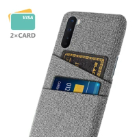 OnePlus Nord Case Luxury Fabric Dual Card Phone Cover For One Plus Nord Funda oneplus Nord 1+Nord Coque AC2001 AC2003 6.44"