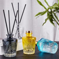 150ml Glass Aroma Reed Diffuser with Sticks, Scent Diffuser for Bathroom, Bedroom, Office, Hotel, Home Oil Diffuser, Gift Set