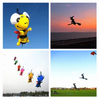 free shipping honeybee and witch kites inflatable toys kite surf flying kite outdoor toys for kids kite professional gel blaster