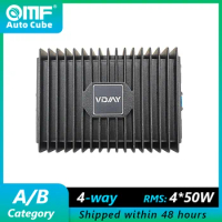Auto Cube Q2 Classab Andorid Digital Signal Processor 4X50W Stereo DSP Amplifier Black Compact Car Audio