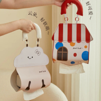 Cute Hanging Tissue Holder Waterproof Wall-Mounted Face Towel Creative Tissue Box Bathroom Toilet Ti