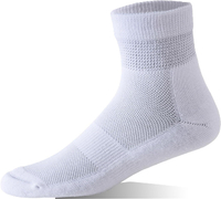 Yomandamor Mens Diabetic Cotton Ankle Socks with Arch Support (5-Pair)